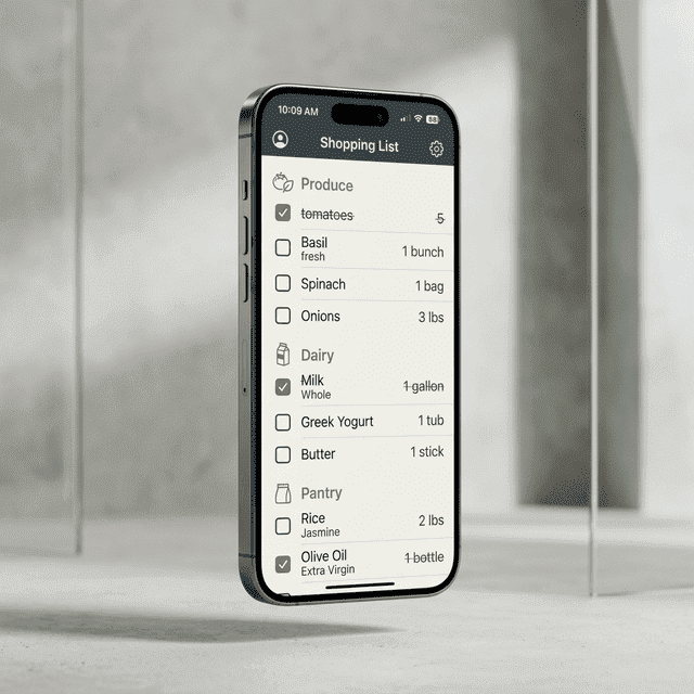 Smart Shopping List UI